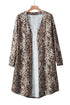 Print Colorblock Long Cardigan